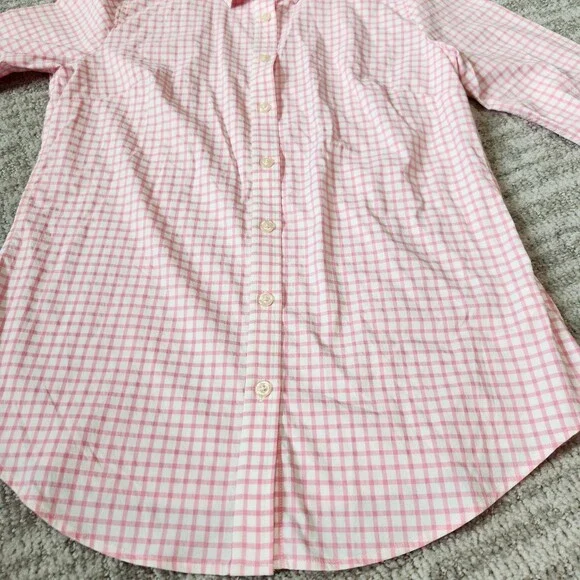 Peter Millar Performance roll-tab longsleeve button down top pink, size S ladies - Picture 3 of 12